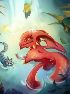 Draggo Sanctuary Dragon Swimming